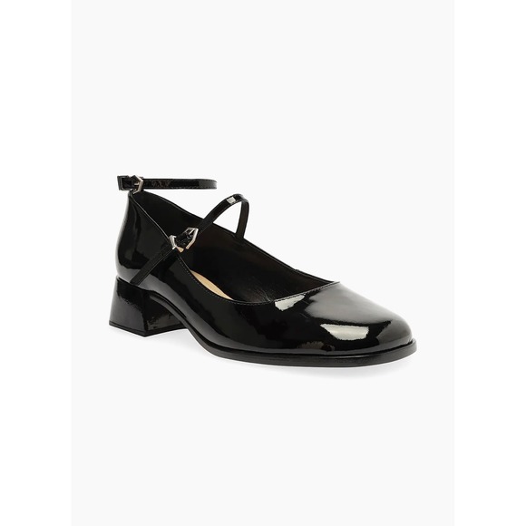 SCHUTZ Shoes - Schutz Dorothy Mary Jane Patent Leather Block Heel Pumps Black Size 7.5B